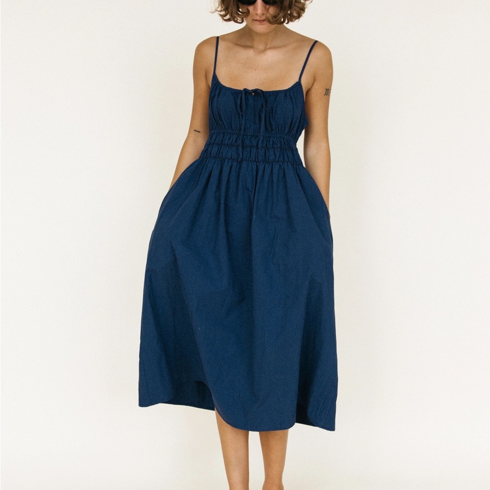 Ciao Lucia Gabriela Dress Navy Washed Cotton, XS